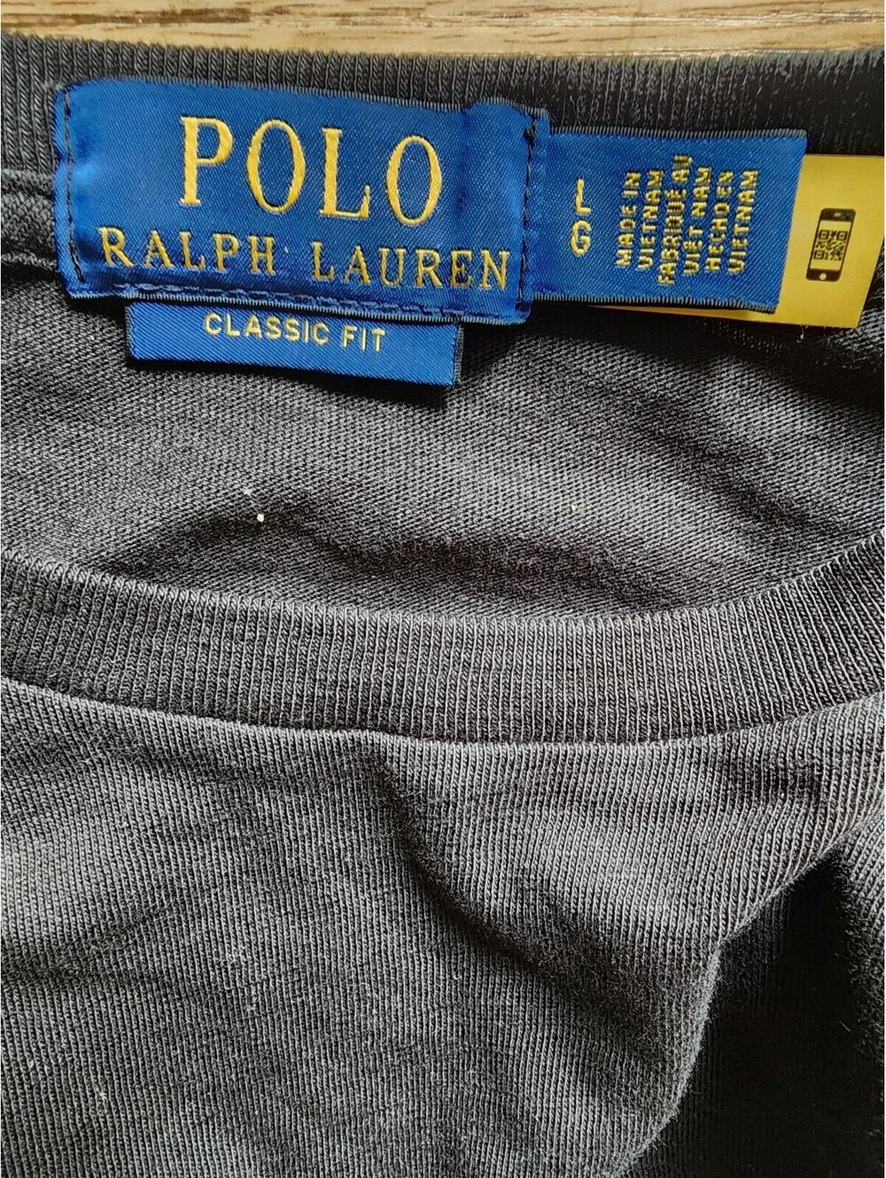 Size L - New Men's POLO Ralph Lauren Motosport Classic-Fit Slub Black Jersey